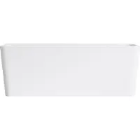 Steinberg Série 490 Baignoire à poser, rectangulaire arrondie, 1650x800mm, SOLIDSurface, Blanc mat, 4909410W, 4909410W