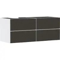 Hansgrohe Xevolos E Meuble sous-lavabo, 4 tiroirs, 1 découpe à gauche, 1370x550x555mm, pour console avec vasque à poser à gauche, 54236660, 54236660