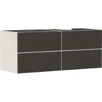 Hansgrohe Xevolos E Meuble sous-lavabo, 4 tiroirs, 1 découpe à droite, 1370x550x555mm, pour console avec vasque à poser à droite, 54240660, 54240660