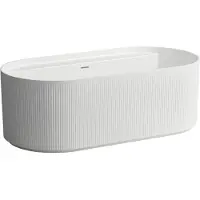Laufen Sonar Baignoire, sur pieds, 1600x815x535mm, 2 dosserets, avec texture de surface extérieure, blanc, H2213420000001, H2213420000001