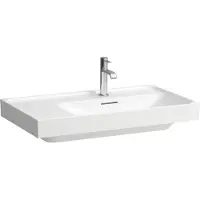 Laufen MEDA lavabo, encastrable, 800x460mm, tablette à gauche, 3 trous pour robinet, avec trop-plein, H8171154001081, H8171154001081