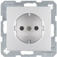 Hager Presa a spina Berker Schuko, alluminio opaco 47231404