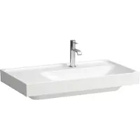 Laufen MEDA lavabo, encastrable, 800x460mm, tablette à gauche, 3 trous pour robinetterie, sans trop-plein, H8171154001581, H8171154001581