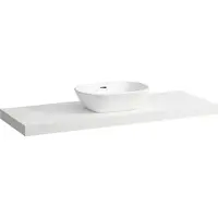 Laufen LANI Plan de toilette, une découpe au centre, 1370x495x65mm, H4046811122601, H4046811122601
