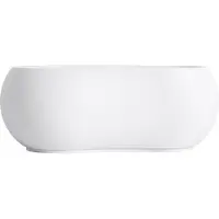 Steinberg Série 490 Baignoire à poser, asymétrique, 1620x930mm, SOLIDSurface, blanc mat, 4908200W, 4908200W