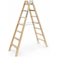 Zarges Scala a pioli in legno Crestastep B, utilizzabile su entrambi i lati, 2x7 gradini