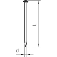 OBO Chiodo in acciaio 2x60mm St G362 Z 60 temperato 3354601 (3354601)
