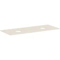 Hansgrohe Xevolos E Console 1370/550 avec 2 découpes au centre pour lavabo à poser sans trou de robinetterie, 54332780, 54332780