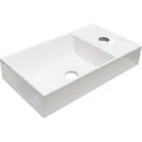 Comad Lavabo da incasso a vasca singola da 40 cm, bianco lucido.
