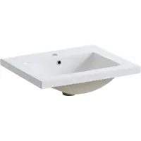 Comad Lavabo monoblocco per mobile sottolavabo da 60 cm Lavabo per mobile sottolavabo 61 x 18 x 46 cm