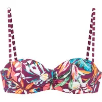 Venice beach Top per bikini acqua / verde scuro / bordeaux / bianco