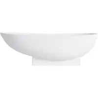 Steinberg Série 490 Baignoire à poser, ovale, 1800x820mm, SOLIDSurface, blanc mat, 4908400W, 4908400W