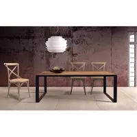 ZENZERO E COLORE Tavolo da pranzo Mirel in legno di mango, 76 cm x 180 cm x 90 cm Giner y Colomer