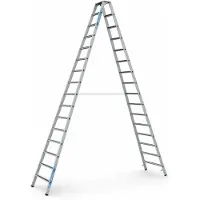 Zarges Scala a pioli con bordi rifiniti , anodizzata Saferstep B, 2x16 gradini