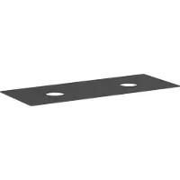 Hansgrohe Xevolos E Console 1370/550 avec 2 découpes au centre pour lavabo à poser sans trou de robinetterie, 54332760, 54332760