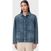 AllSaints Mukesh Jacket Mid Indigo Taglia: S | Giacche di jeans Outlet | Uomo | Blu