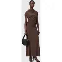 AllSaints Selena Dress Bitter Brown Taglia: 4 | Maxi abiti Outlet | Donna | Marrone