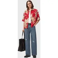 AllSaints Kingdom Ss Shirt Red Taglia: XXL | Camicie Casual Outlet | Uomo | Rosso