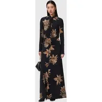AllSaints Mina Dress Petra Black Taglia: 6 | Maxi abiti Outlet | Donna | Nero