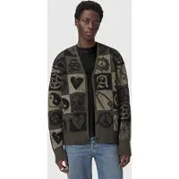 AllSaints Travis Cardigan Olive Green/black Taglia: M | Cardigan Outlet | Uomo | Verde