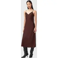 AllSaints Hera Dress Bitter Brown Taglia: M | Abiti Midi Outlet | Donna | Marrone
