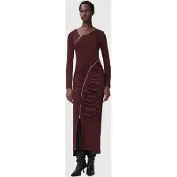 AllSaints Elsie Zipper Dress Oxblood Red Taglia: 8 | Maxi abiti Outlet | Donna | Rosso