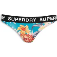 Superdry per donna. W3010401A Slip bikini classico multicolore (XS), Beachwear, Polister riciclato, Sostenibile