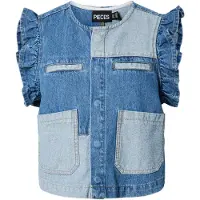 Pieces Gilet In Denim | Blu | XL