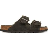Birkenstock Arizona VL Sheepskin Pantofole (42 - Regular, nero)