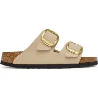 Birkenstock per donna. 1031429 Sandali Arizona Big Buckle Birko-Flor (Calzata Stretta) beige (41), Basso, Fibbia, Casual