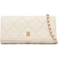 Tommy Hilfiger Pochette 'Quilted TH Monogram Chain Strap' crema