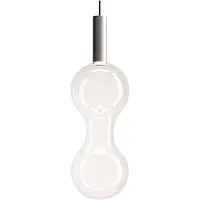 Zafferano Lampada a sospensione Sfer'Otto in Alluminio e vetro borosilicato, LED TRIAC 8W, 3000K, design modulare per interni di alta classe