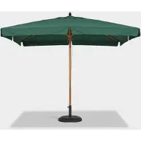 Gardeness Ombrellone 3x3 mt da esterno con palo centrale in legno e telo con bordino Arlecchino - Green