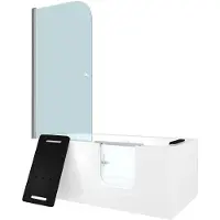 AcquaVapore Combinazione vasca con sedile e porta per anziani S15D-R-EC 85x160x215 cm CON sigillatura a doppio strato
