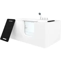 AcquaVapore Vasca per anziani con sportello S15-TH-R 85x160 cm con miscelatore termostatico
