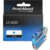 PrintAbout Cartuccia compatibile Brother LC-422C - Ciano