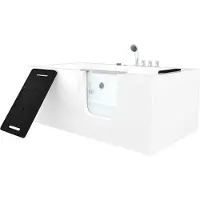 AcquaVapore Vasca idromassaggio per anziani con porta S15WP-TH-R 85x160 cm, rubinetteria termostatica