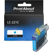 PrintAbout Cartuccia compatibile Brother LC-221C - Ciano