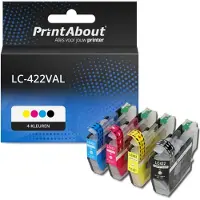 PrintAbout Cartuccia compatibile Brother LC-422VAL - 4 colori Multipack