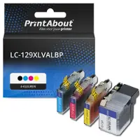 PrintAbout Cartuccia compatibile Brother LC-129XLVALBP - 4 colori Alta capacità Multipack