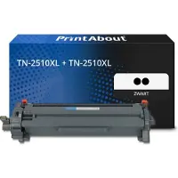 PrintAbout Toner compatibile Brother TN-2510XL + TN-2510XL - Nero Alta capacità Multipack