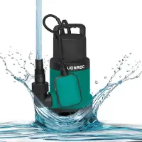Vonroc Pompa sommersa 900W – 16.000 l/ora | Acqua contaminata e pulita