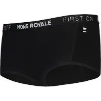 Mons Royale Women's Sylvia Boyleg Intimo lana merinos Donna (S, nero)