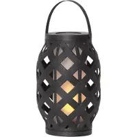 Star Trading Lanterna LED Flame Lantern, nera, altezza 23 cm