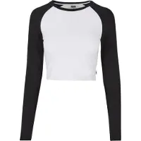 Urban Classics Top A Maniche Lunghe Organic Cropped Retro Baseball