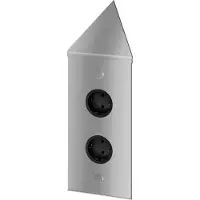 Thebo Presa ad angolo 17586/200/2C in acciaio inox a 2 ingressi ST 3007-2C verticale