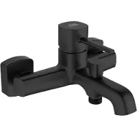 Kuchinox Miscelatore monocomando per vasca da bagno da parete, senza set doccia, colore nero
