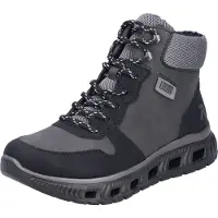 Rieker Boots 'Stiefelette Damen M6023 45 Leder-Mix in schwarz' nero