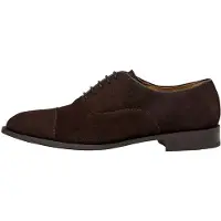 Hackett London per uomo. HMS200073 Scarpe Oxford in pelle Woking, taglia S, marrone (42), Basso, Stringhe, Casual, Da sera, Classico