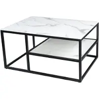 Invicta Tavolino da caffè 90 cm, design in marmo, tavolo moderno per soggiorno. ACQUISTA ORA